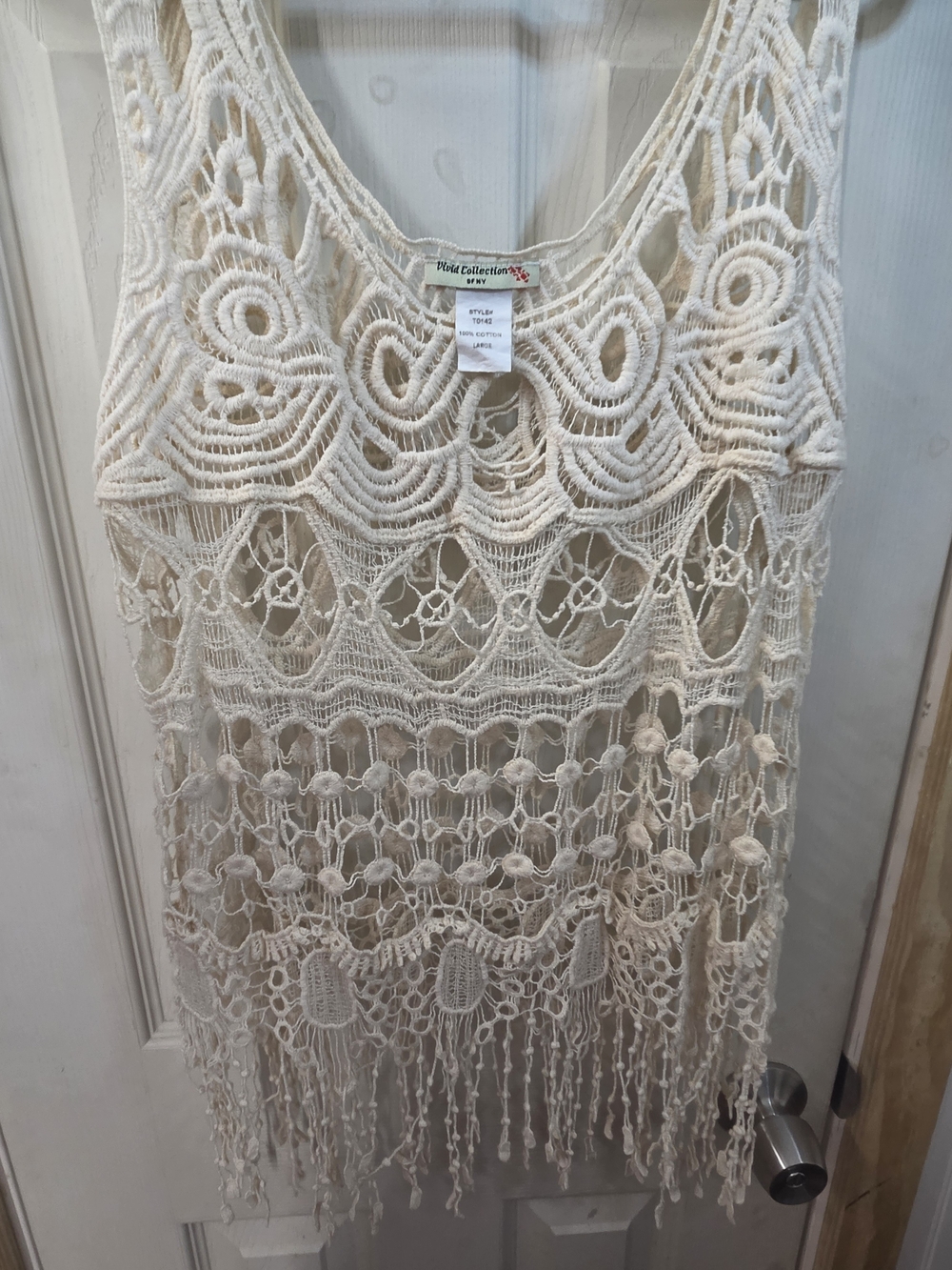 Boho Crochet Fringe Festival knit top #0184 - Picture 6 of 8